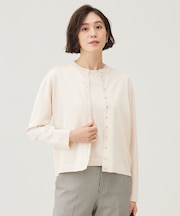 【アンサンブル対応・洗える】アセテートコットン カーディガン