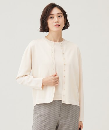 【アンサンブル対応・洗える】アセテートコットン カーディガン