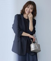 【洗える】トロピカルストレッチテーラード ジャケット