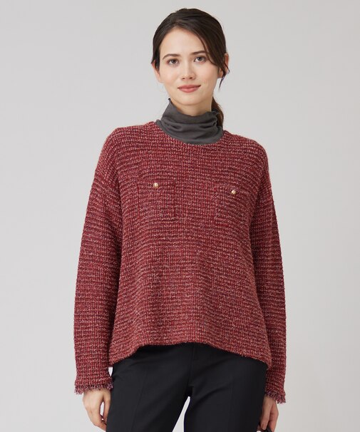 【洗える】シアーツイストガーゼ カットソー