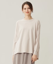 【WEB限定カラーあり】レーヨンストレッチ ニットT