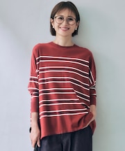 【WEB限定カラーあり・洗える】レーヨンストレッチ ニットT