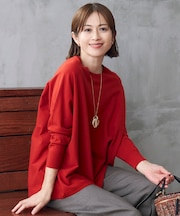 【WEB限定カラーあり】レーヨンストレッチ ニットT