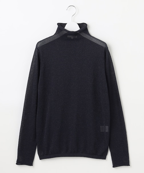 【洗える】ラメボーダー ニット