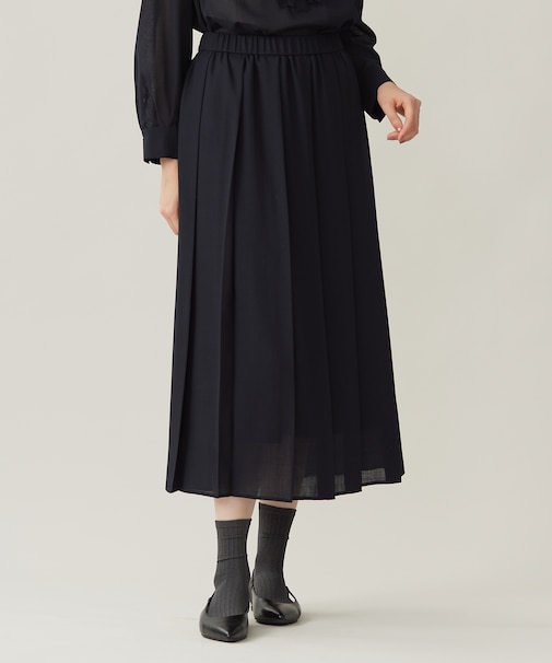 【セットアップ対応・洗える】ハイツイストビエラプリーツ スカート