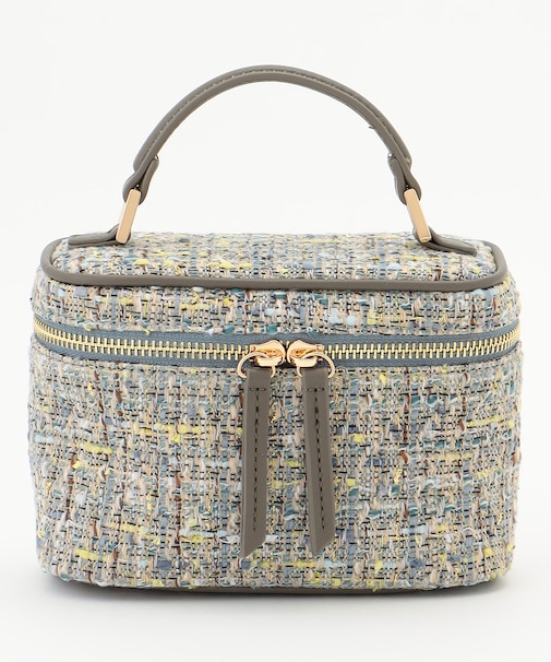 ラメノットファンシーツイードヴァニティ バッグ