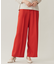 【洗える】ツイステッドダブルクロスワイドストレート パンツ