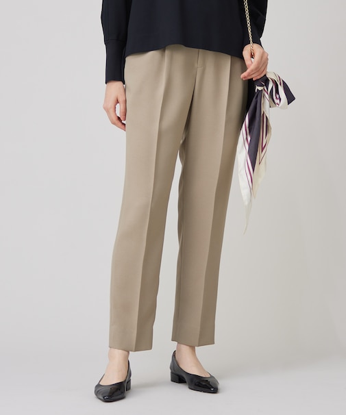 【洗える】ツイステッドダブルクロス テーパード パンツ