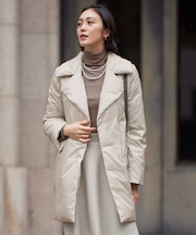 【撥水加工・洗える】ステッチレスダウン コート