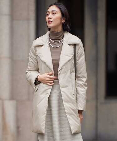 【撥水加工・洗える】ステッチレスダウン コート