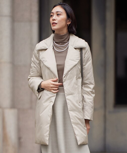 【撥水加工・洗える】ステッチレスダウン コート