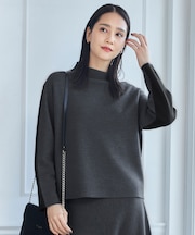 【セットアップ対応・洗える】ウールミラノボトルネック ニット