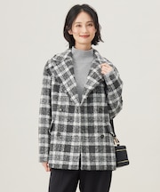 BALLIループミルドチェック コート