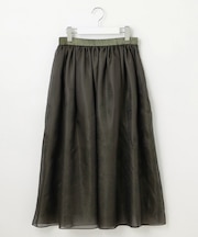 【洗える】シアーパネルエンブロイダリー スカート