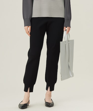 【セットアップ対応・洗える】レーヨンストレッチニットジョグ パンツ