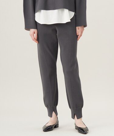 【セットアップ対応・洗える】レーヨンストレッチニットジョグ パンツ