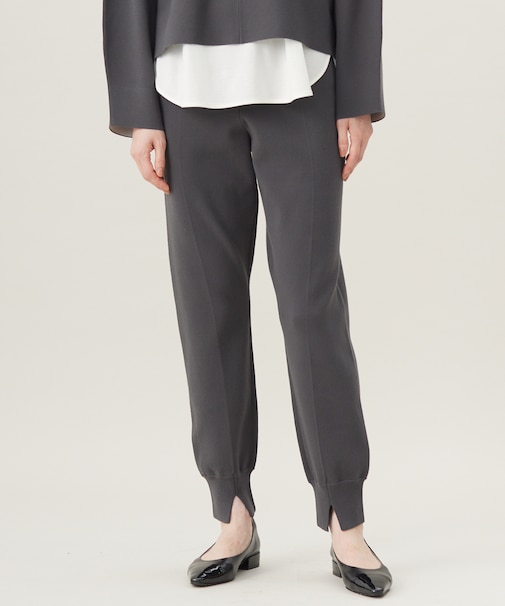 【セットアップ対応・洗える】レーヨンストレッチニットジョグ パンツ