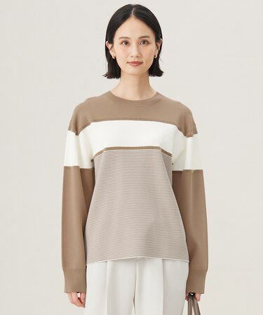 【カタログ掲載・洗える】モールコンビ ニット