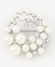 ランダムビジューパール ブローチ