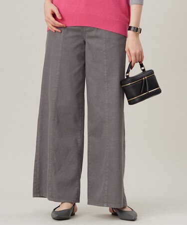 【洗える】ウスカルデニムバギー パンツ