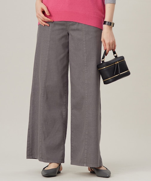 【洗える】ウスカルデニムバギー パンツ