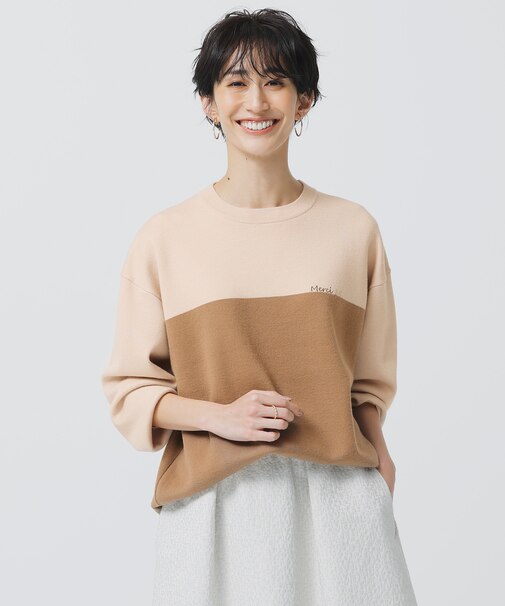 【カタログ掲載・セットアップ対応・洗える】スムージーブロッキング ニット