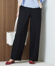 【洗える】ライトフィールジャージーワイドストレート パンツ