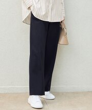 【洗える】ライトフィールジャージーワイドストレート パンツ