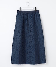 【洗える】フラワーカットジャガード スカート