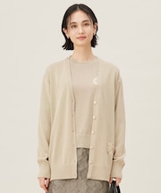 【カタログ掲載・洗える】エンブレムニット カーディガン