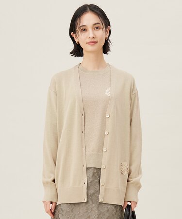 【カタログ掲載・洗える】エンブレムニット カーディガン