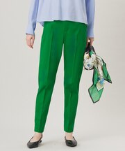 【UVカット・接触冷感・洗える】コットンサテンテーパード パンツ