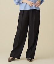 【セットアップ対応】リネンライクシンセティックワイドストレート パンツ