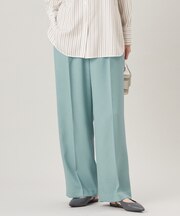 【セットアップ対応・接触冷感・洗える】リネンライクシンセティックワイドストレート パンツ