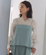 【セットアップ対応・接触冷感・洗える】リネンライクシンセティックキャミ ビスチェ