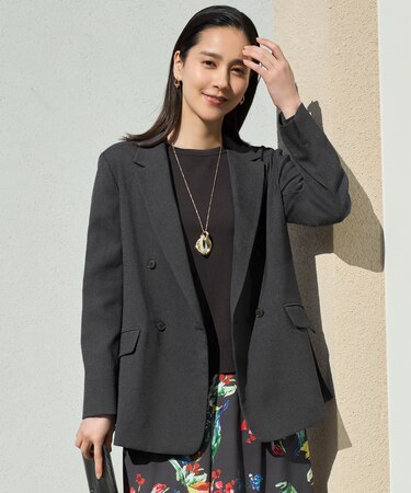 【ドラマ「明日はもっと いい日になる」着用】【セットアップ対応・接触冷感・洗える】リネンライクシンセティックテーラード ジャケット