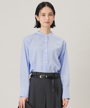 【洗える】SOMELOSバンドカラー ブラウス