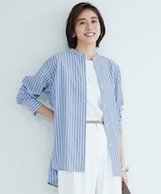 【洗える】SOMELOSバンドカラー ブラウス