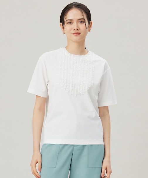 【接触冷感・UVカット・洗える】ベビーフリル Tシャツ