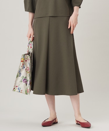 【セットアップ対応・洗える】ブークレダンボールフレア スカート