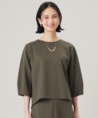 【セットアップ対応・洗える】ブークレダンボール カットソー