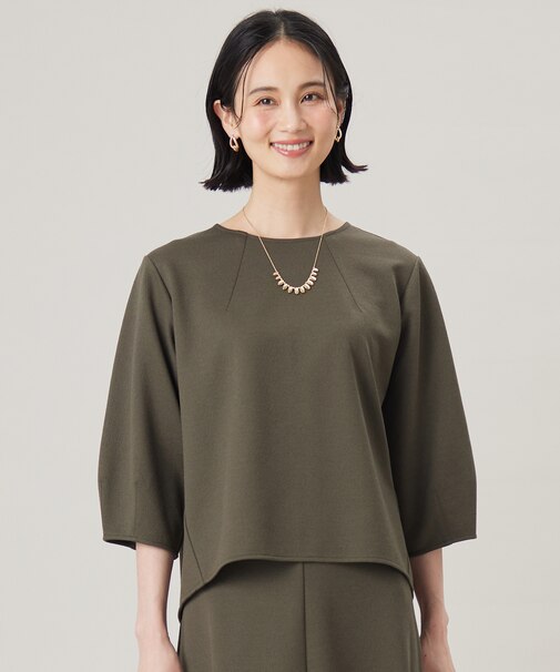 【セットアップ対応・洗える】ブークレダンボール カットソー