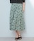 【洗える】リネンライクフラワープリント スカート