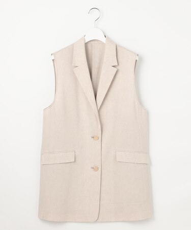 【セットアップ対応・洗える】LIPストレッチテーラード ジレ