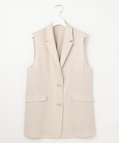 【セットアップ対応・洗える】LIPストレッチテーラード ジレ