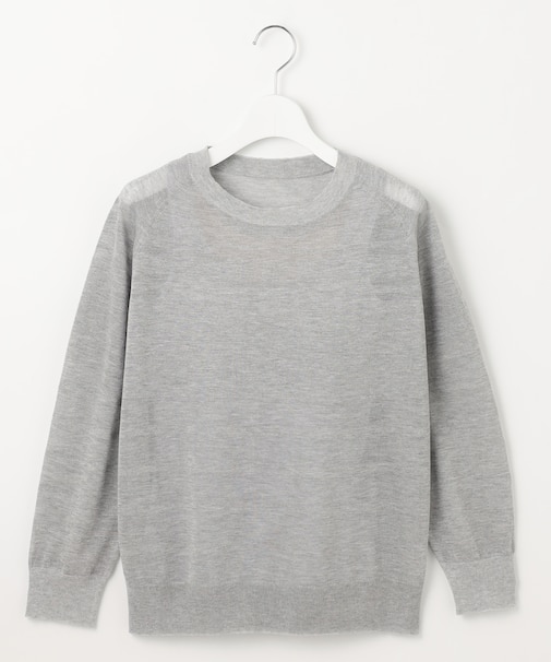 【ワコールコラボ】【洗える】シアーボーダー ニット