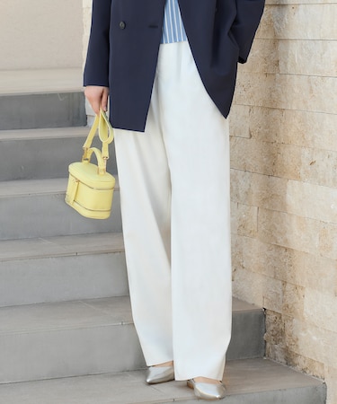 【セットアップ対応・洗える】LIPストレッチワイドストレート パンツ