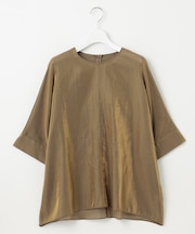 【洗える】ブライトシアーシャンブレー Tブラウス