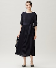 【洗える】シフォンプリーツ ワンピース
