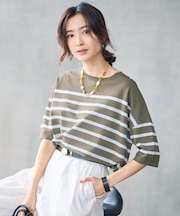 【カタログ掲載・素材アップデート・新色追加・新柄追加・前後差あり】クレープストレッチプルオーバー ニットII